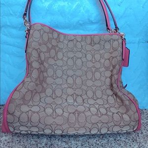 Pink Coach Purse & Wristlet